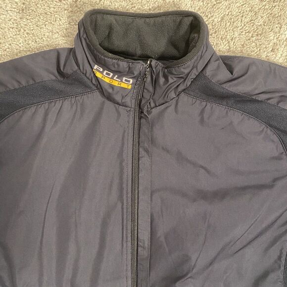 Polo Sport Ralph Lauren Polyester Mens Sz XL Fleece Lined Black Zip Coat Jacket - Picture 5 of 12